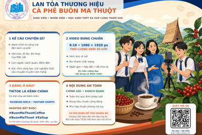 TRƯỜNG THPT EA SÚP KHUYẾN KHÍCH THAM GIA CHIẾN DỊCH TRUYỀN THÔNG SỐ QUẢNG BÁ THƯƠNG HIỆU CÀ PHÊ BUÔN MA THUỘT